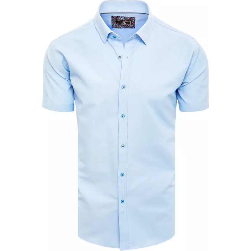 BASIC Světle modrá košile s krátkým rukávem