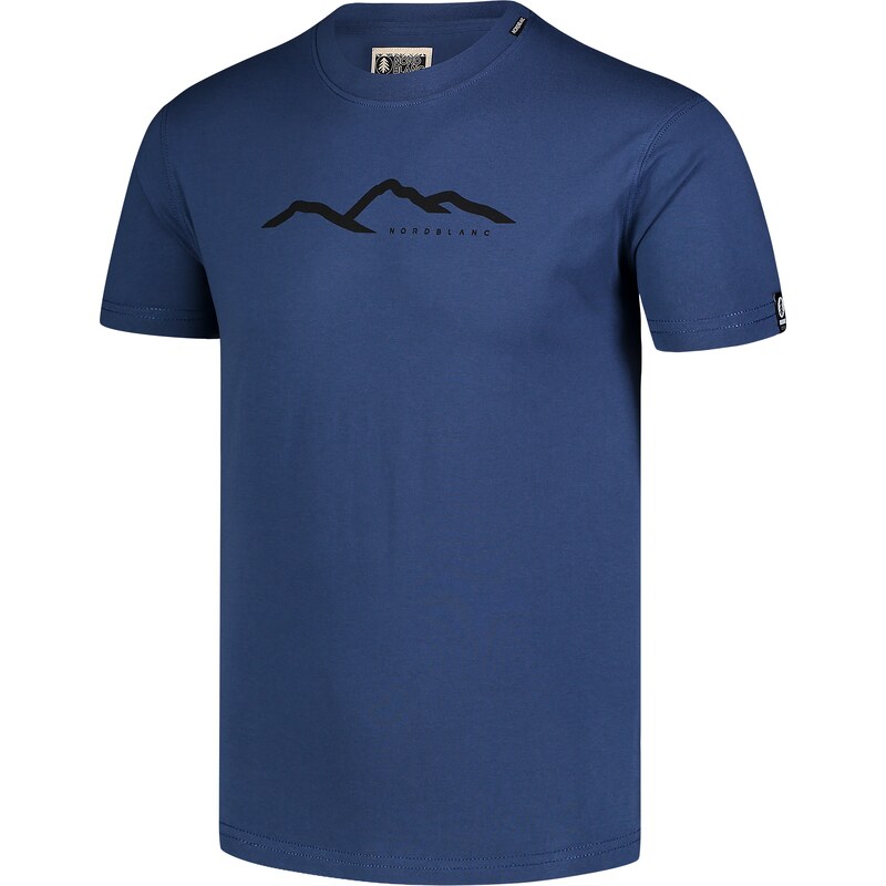 Nordblanc Modré pánské tričko z organické bavlny PINNACLE