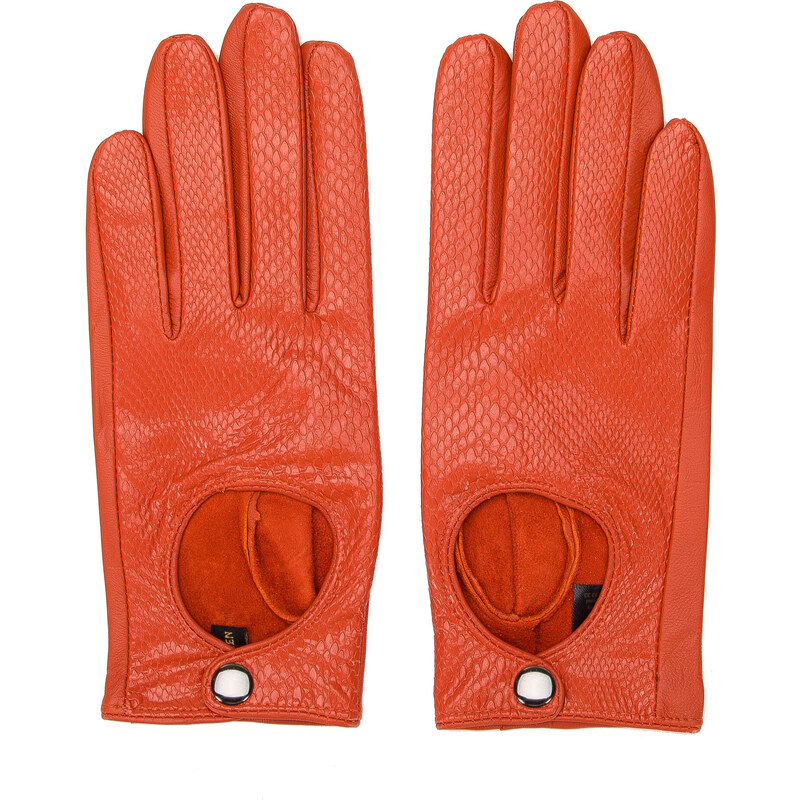 Dámské rukavice Wittchen, oranžová, přírodní kůže