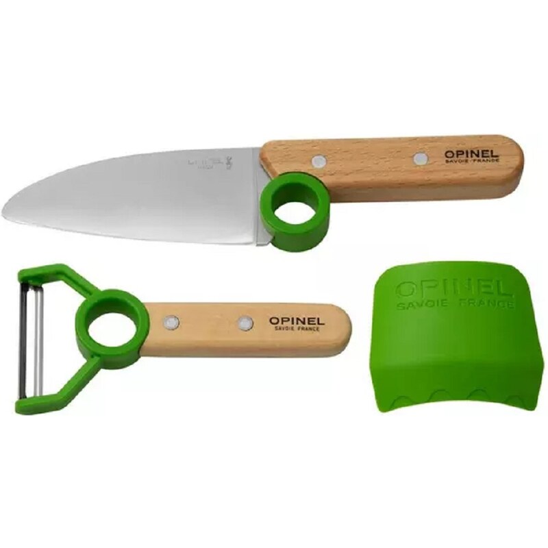 Dětský kuchařský set na krájení zelený Le Petit Chef Opinel