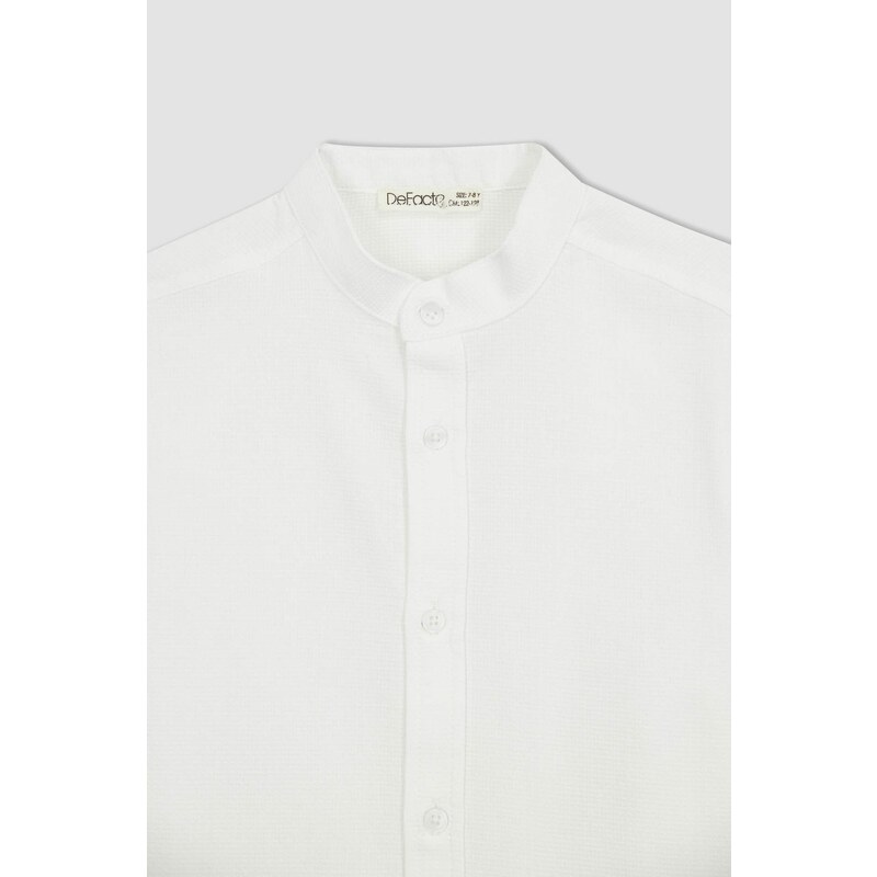 DEFACTO Boy Regular Fit Standing Collar Long Sleeve Shirt