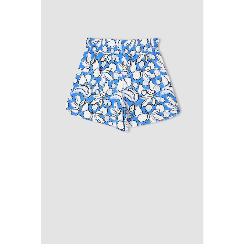 DEFACTO Relax Fit Viscose Printed Normal Waist Short