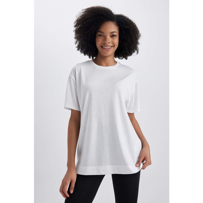 Defacto Fit Comfort Fit Crew Neck Sports T-Shirt