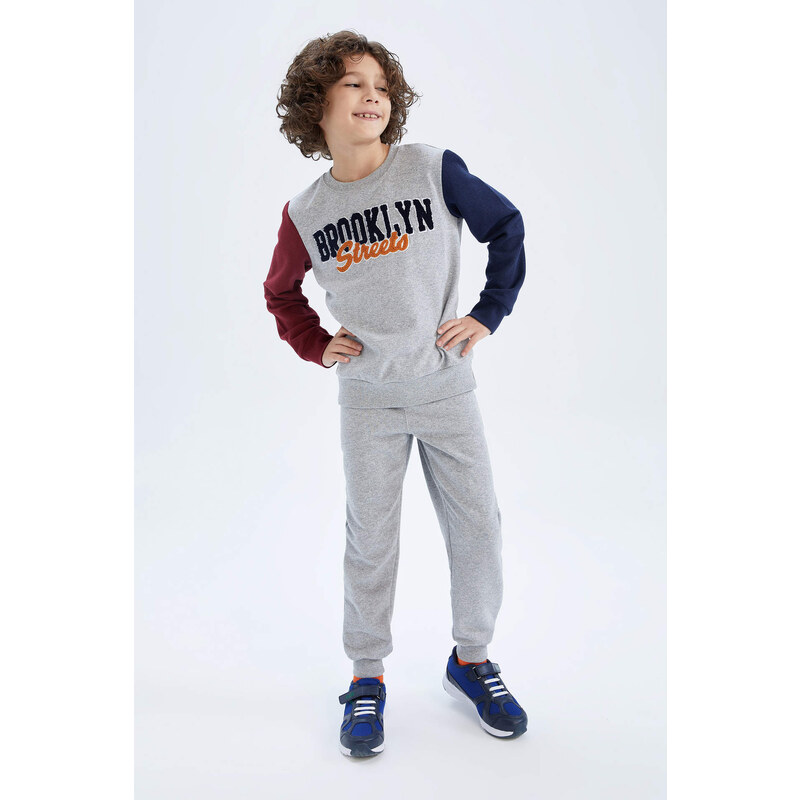 DEFACTO Boys Crew Neck 2 Piece Set