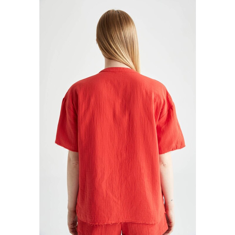 DEFACTO Regular Fit Short Sleeve Woven Tops