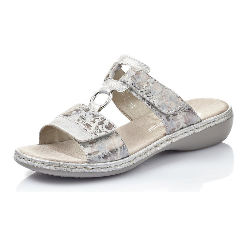 Dámské boty letní Rieker DL 659X6-80 stříbrné