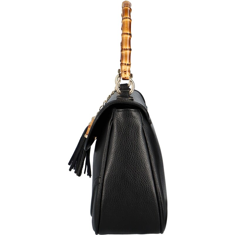 Delami Vera Pelle Luxusní dámská kožená kabelka Elenne, černá