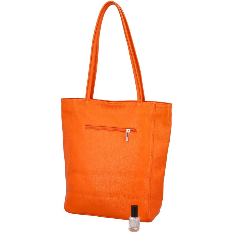 Delami Vera Pelle Luxusní dámská kožená kabelka Jane, oranžová