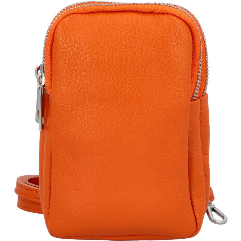 Delami Vera Pelle Dámské kožené crossbody pouzdro oranžové - Delami 104387009