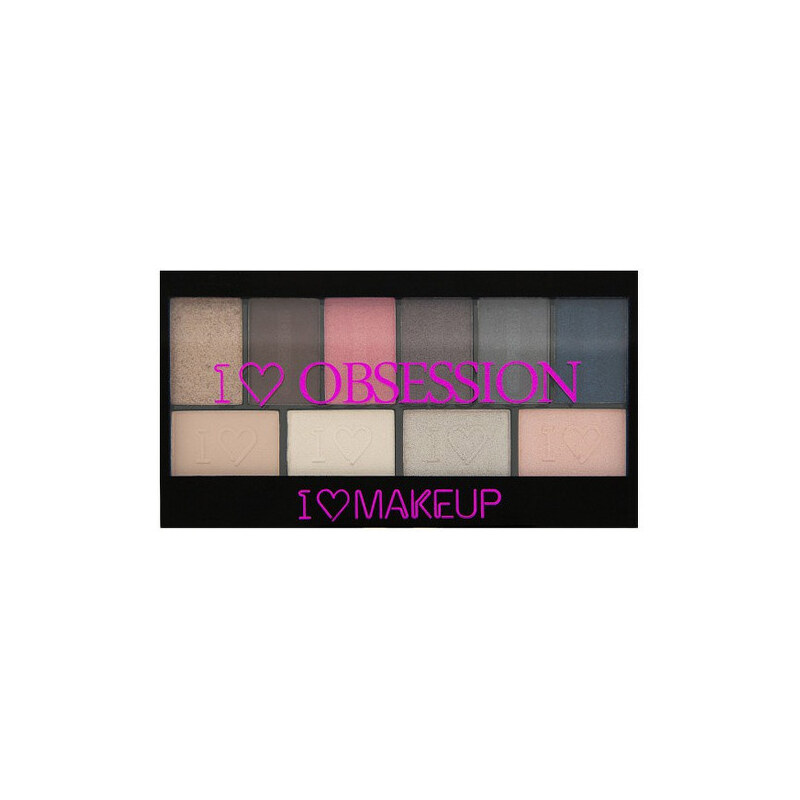 Makeup Revolution Paletka 10 očních stínů Paříž I LOVE MAKEUP (Obsession Palette Palette Paris) 17 g