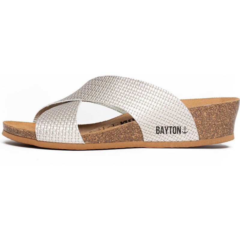 Bayton Pantofle Marta stříbrná 93433098