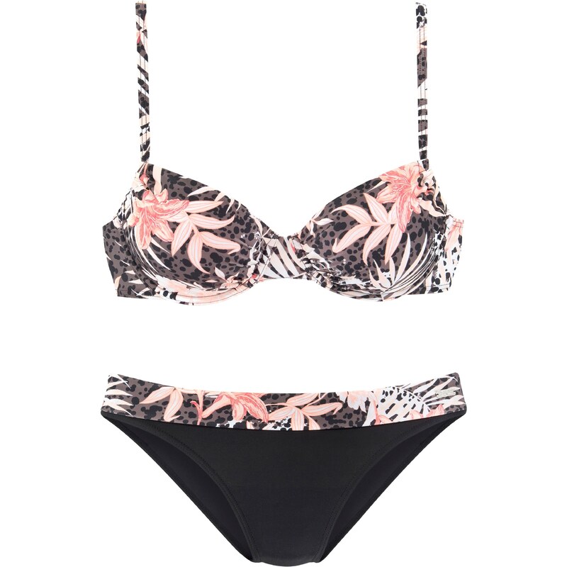 BUFFALO Bikiny hnědá / světle růžová / černá / bílá 94479346