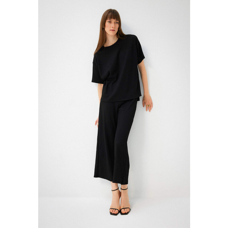 DEFACTO Regular Fit Wide Leg Trousers