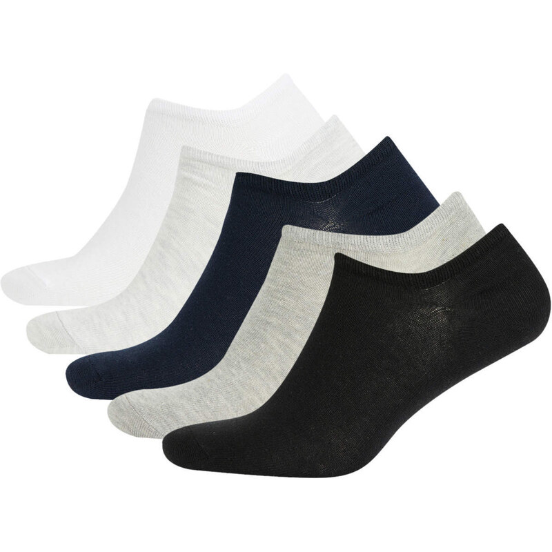 DEFACTO Men 5 Pack Cotton Sneaker Socks