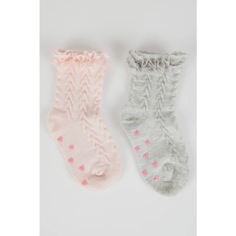 DEFACTO Baby Girl 2-pack Long Socks