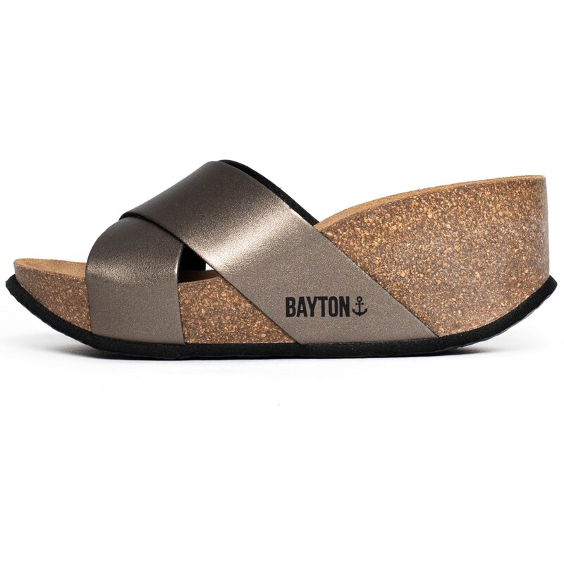 Bayton Pantofle Liverpool šedá / černá 93932642