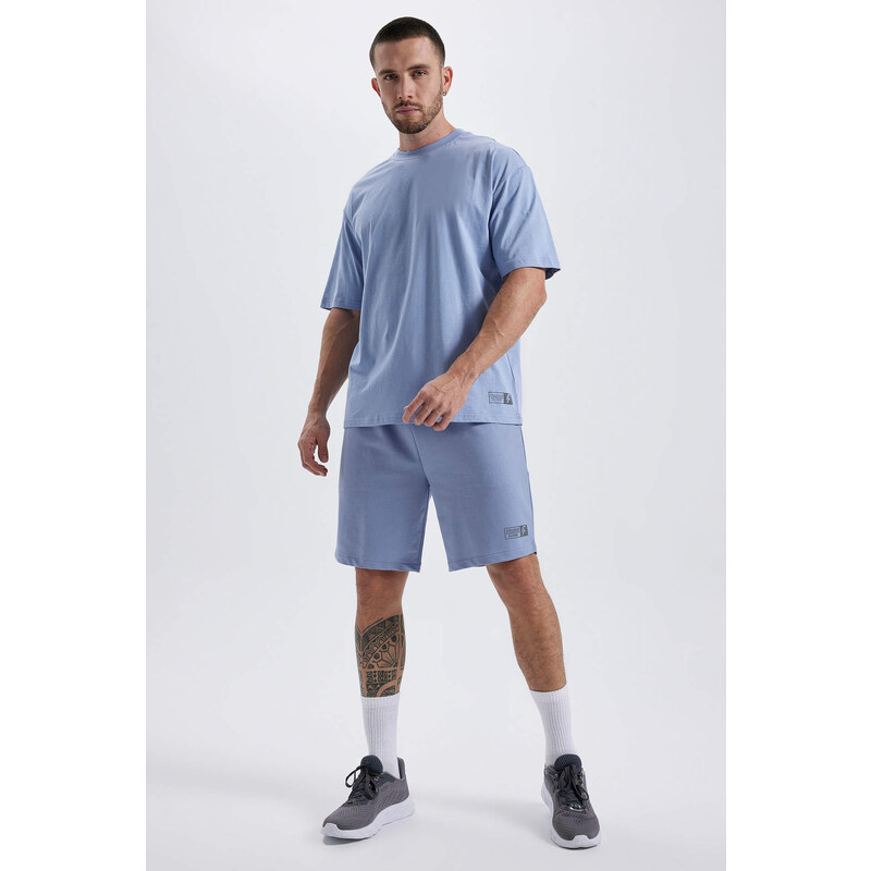 Defacto Fit Oversize Fit Crew Neck Tištěné tričko