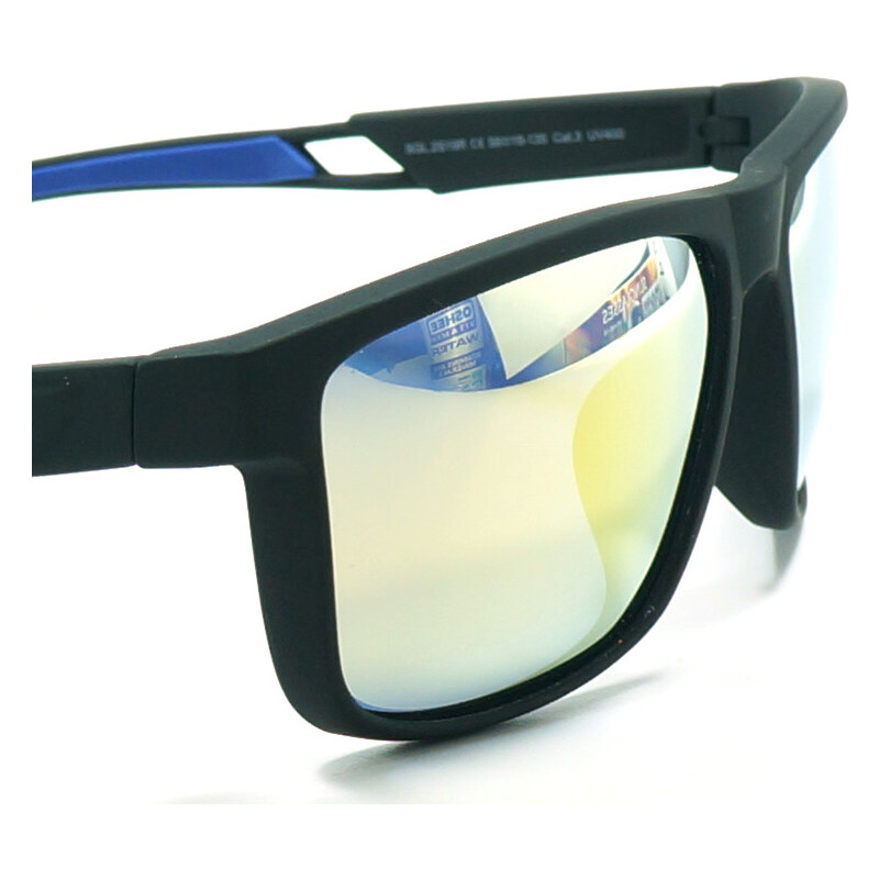 Polarizační brýle POLARIZED ACTIVE SPORT 2S19 černomodré, stříbrnožluté Revo