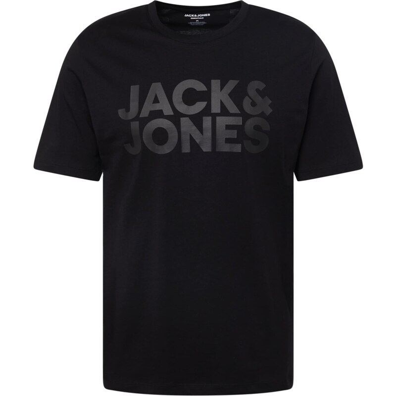 JACK & JONES Tričko antracitová / černá
