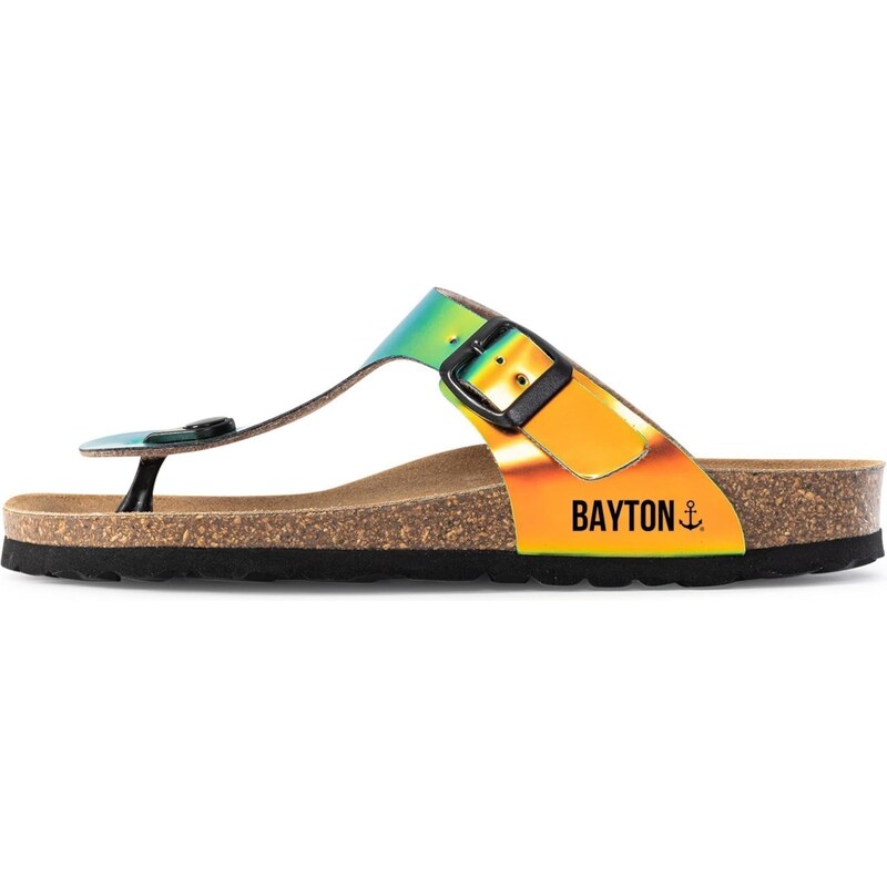 Bayton Pantofle Mercure zelená / oranžová