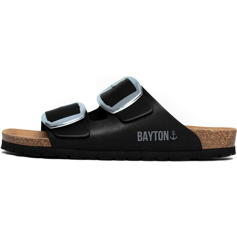 Bayton Pantofle Alicante světle šedá / černá