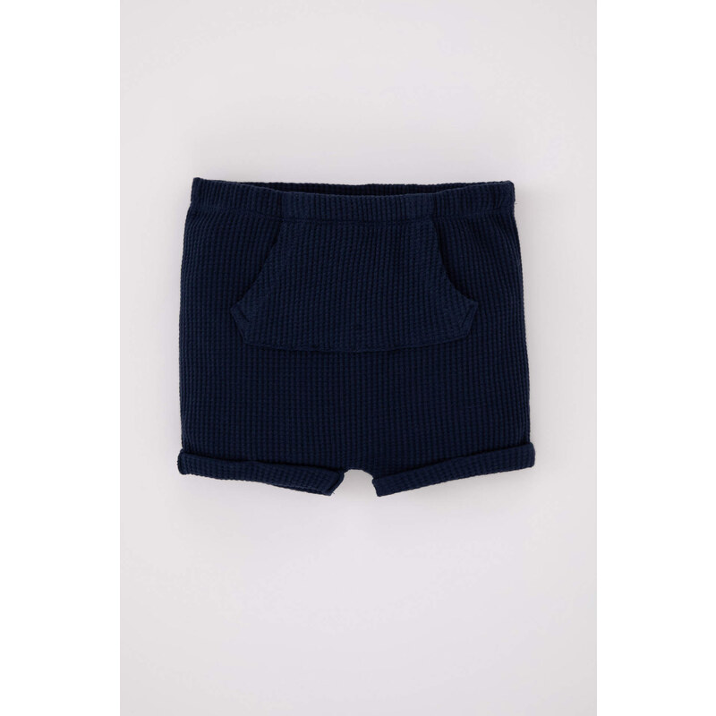 DEFACTO Baby Boy Kangaroo Pocket Waffle Shorts