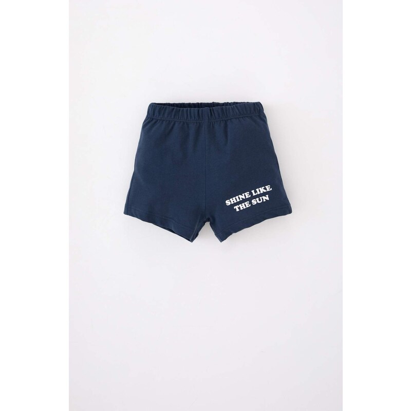 DEFACTO Baby Boy Slogan Printed Shorts