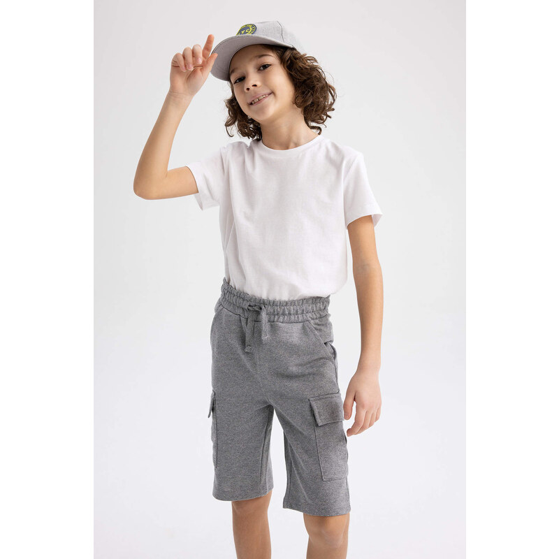 DEFACTO Boys Regular Fit Thin Sweatshirt Fabric Shorts