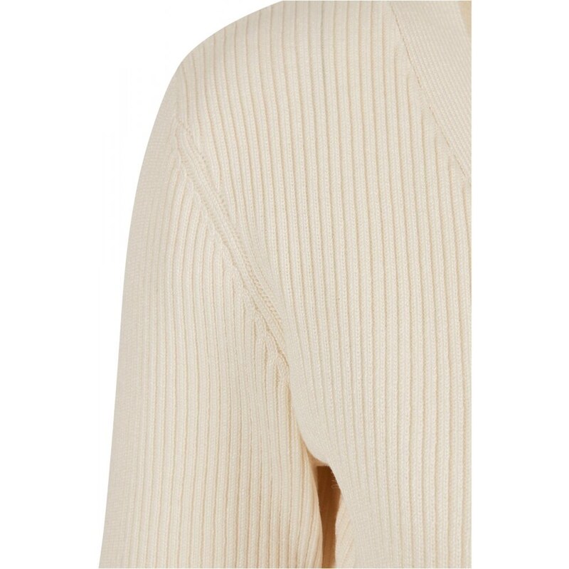 URBAN CLASSICS Ladies Rib Knit Wrapped Cardigan - whitesand