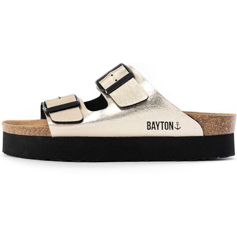 Bayton Pantofle Japet zlatá / černá