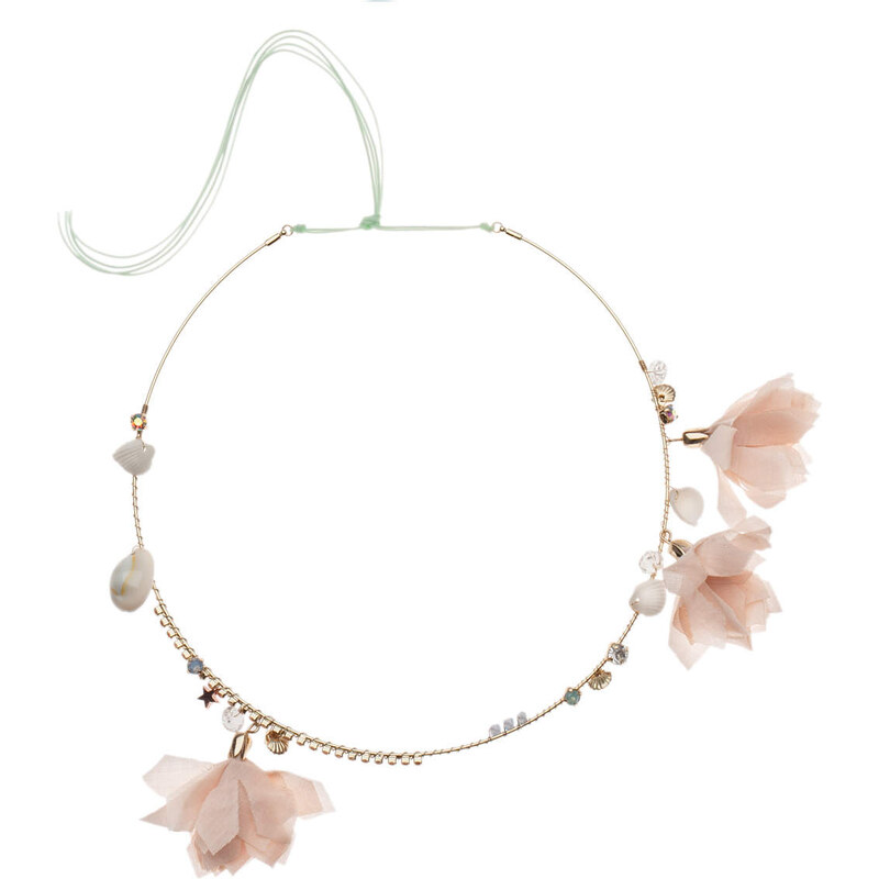Topshop **Charm and Flower Hair Torque by Orelia