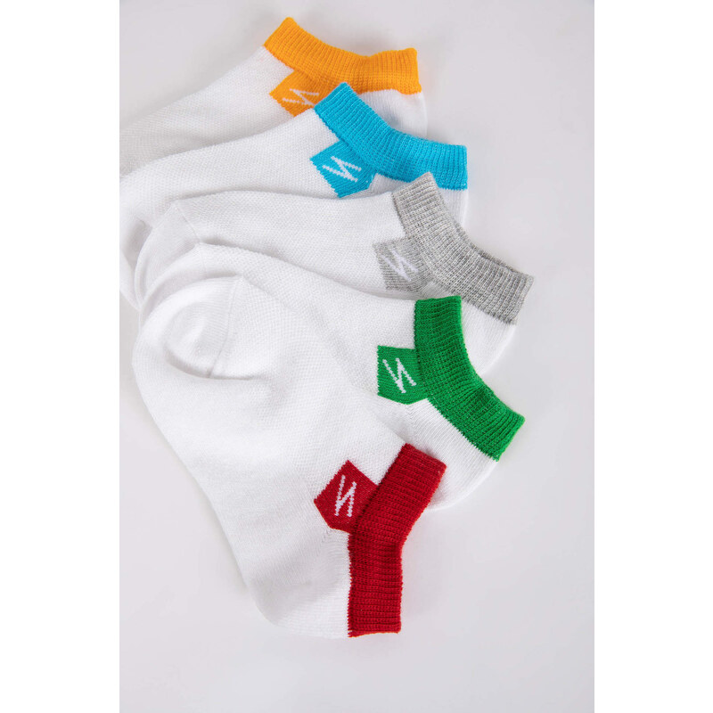 DEFACTO Boys 5 Pack Cotton Booties Socks