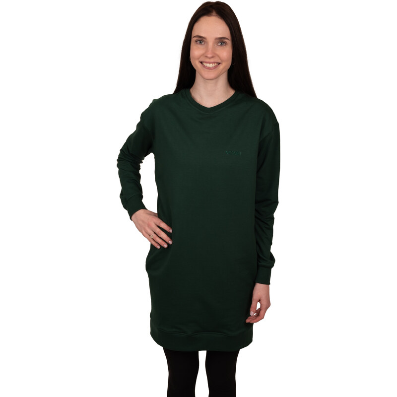 Outlet Moniel kojící mikina dlouhá Basic Dark Green