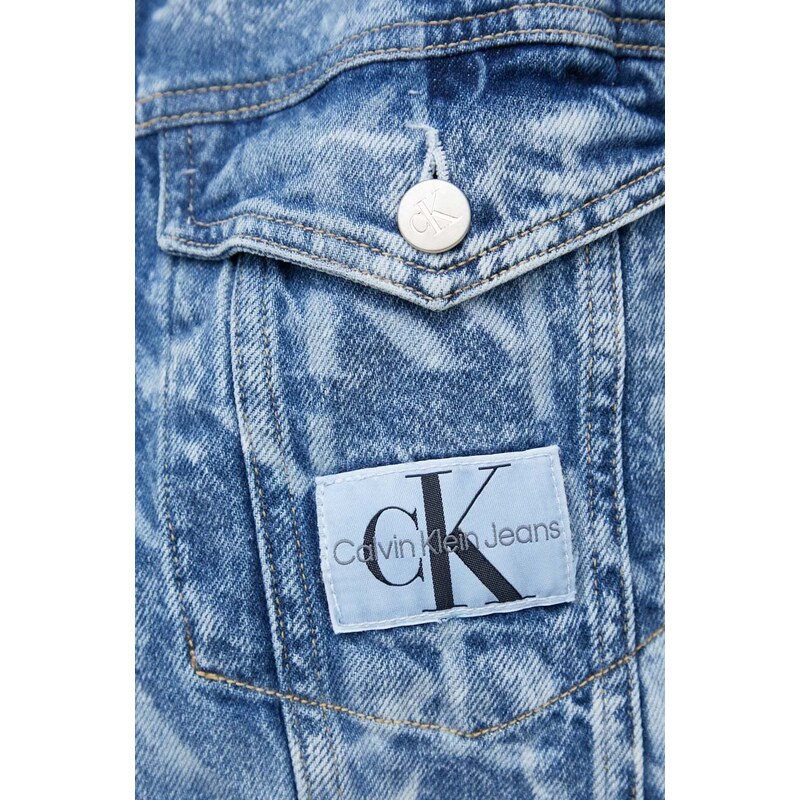 Džínová bunda Calvin Klein Jeans pánská, přechodná, oversize