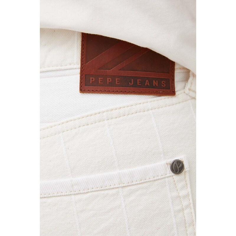 Bavlněné šortky Pepe Jeans Callen béžová barva