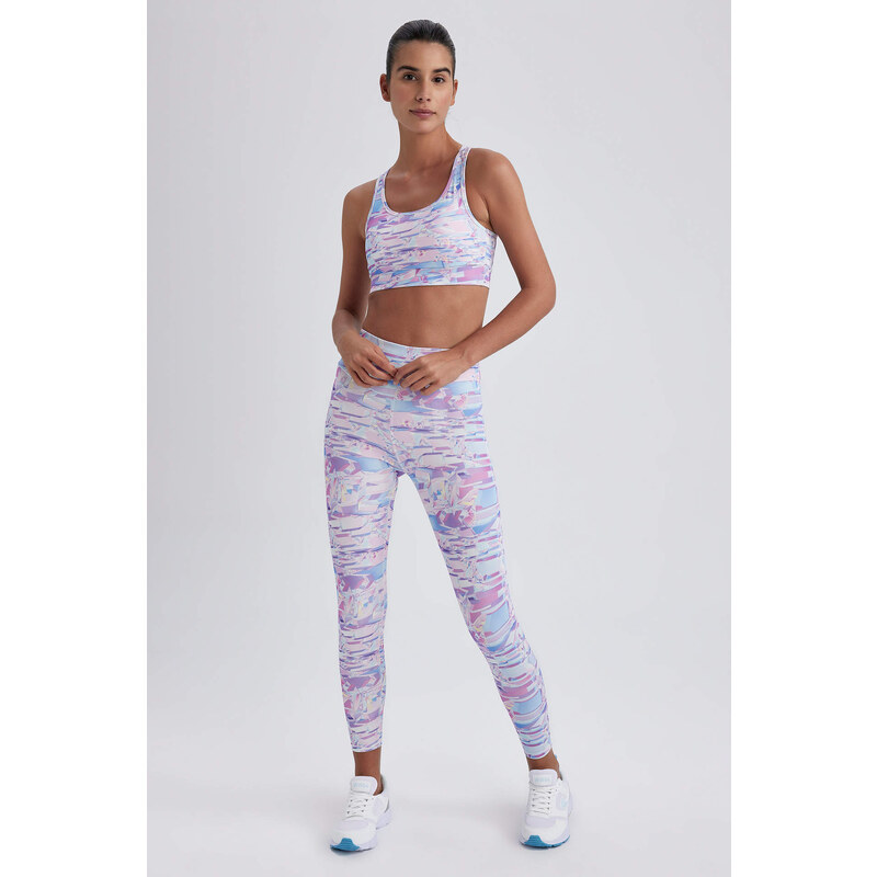 Defacto Fit Crew Neck Patterned Sports Bra