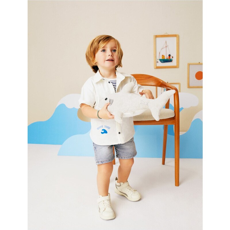 Koton Denim Bib Overalls Shorts With Pocket Cotton Cotton