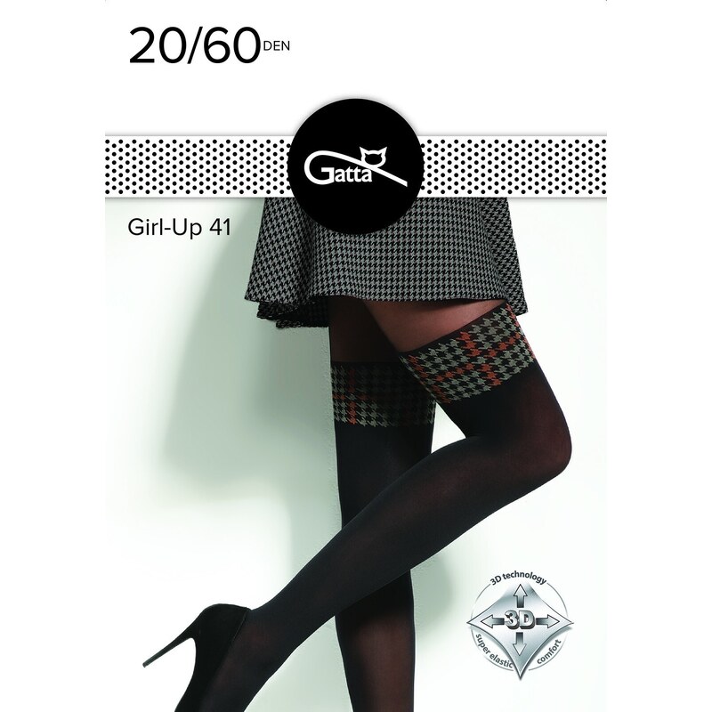 SILONKY GATTA GIRL-UP WZ.41 20/60 DEN Černá
