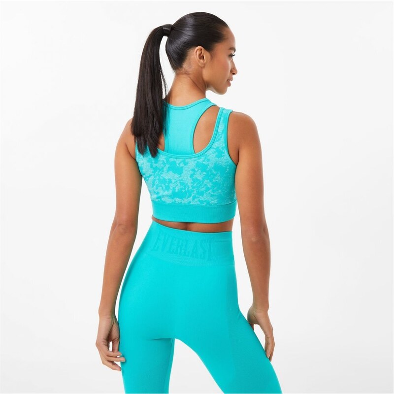 Everlast High Neck Racer Sports Bra Deep Teal