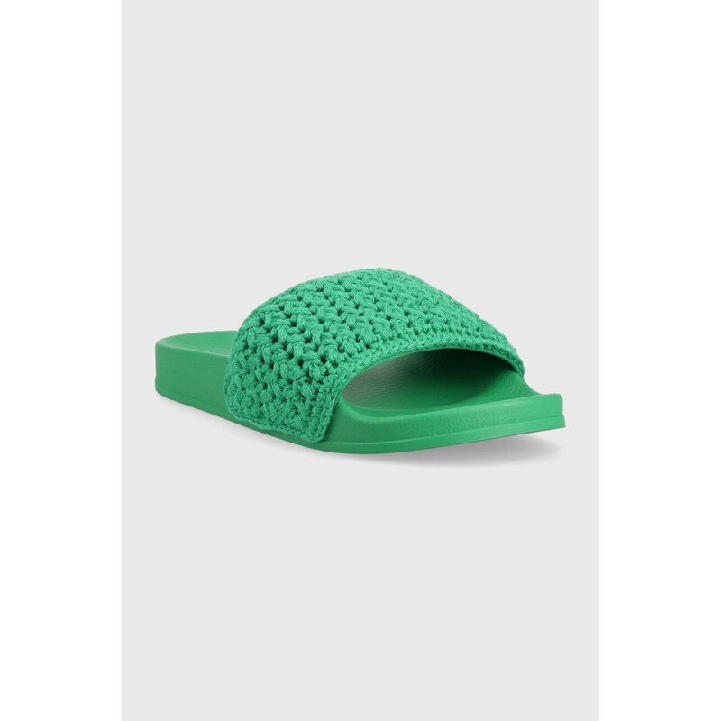 Pantofle Marc O'Polo dámské, zelená barva, 303 17841001 625 LL2M3011