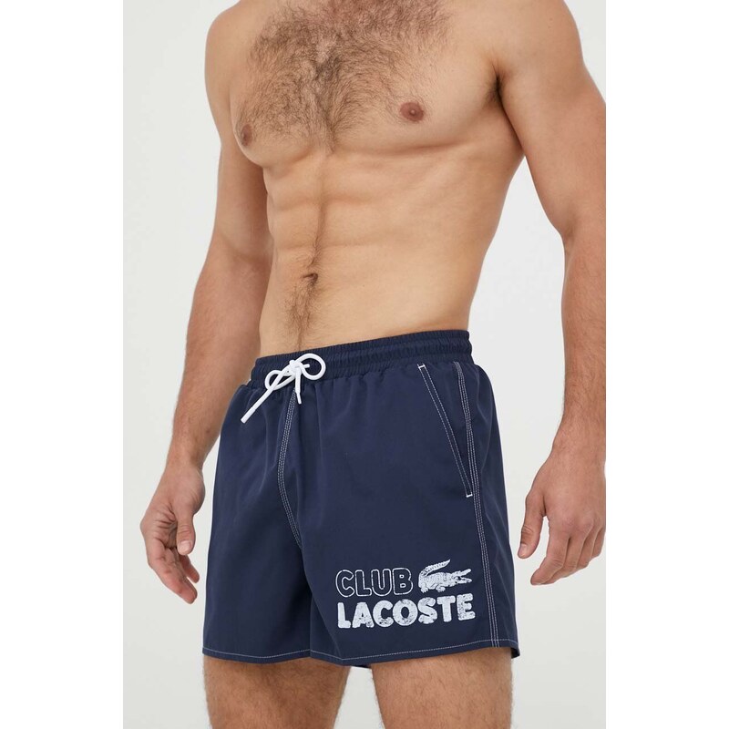 Plavkové šortky Lacoste tmavomodrá barva, MH5637-6H5