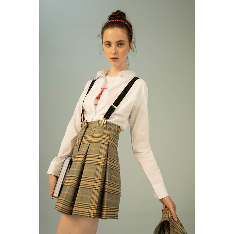 DEFACTO Pleat Woven Skirt