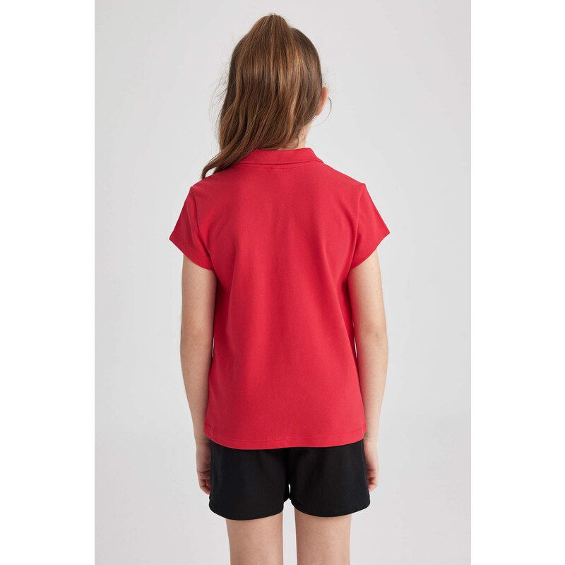 DEFACTO Girl Regular Fit Cotton Short Sleeve Polo T-Shirt