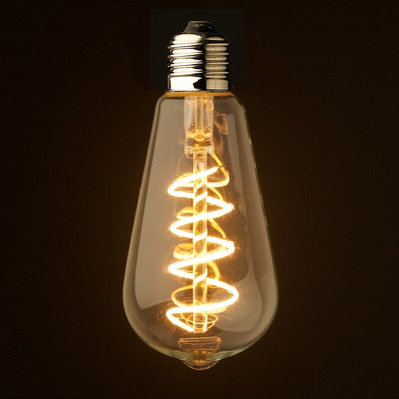 LED žárovka Antique LED Bulb Spiral 5W začouzená