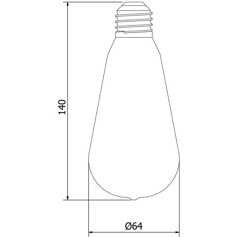 LED Retro Edison žárovka 6W začouzená