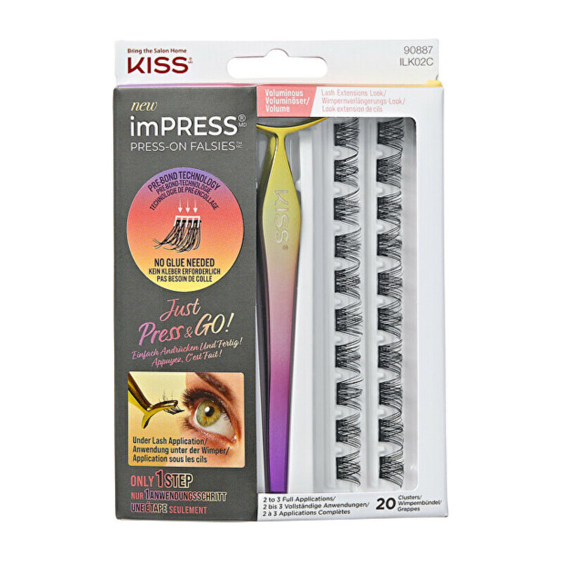Kiss My Face imPRESS Press on Falsies Kit 02 - Umělé trsové řasy