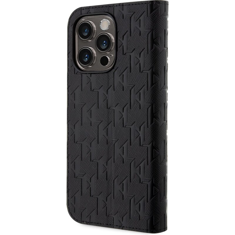 Ochranné pouzdro pro iPhone 13 Pro MAX - Karl Lagerfeld, Saffiano Monogram Book Black