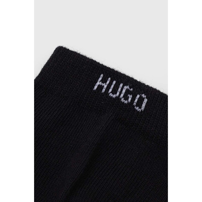 Ponožky HUGO 6-pack dámské, černá barva