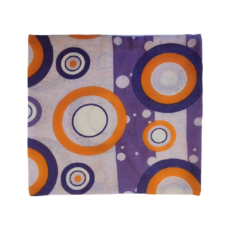 Top textil Povlak na polštářek Kruhy fialové 40x45 cm knoflík