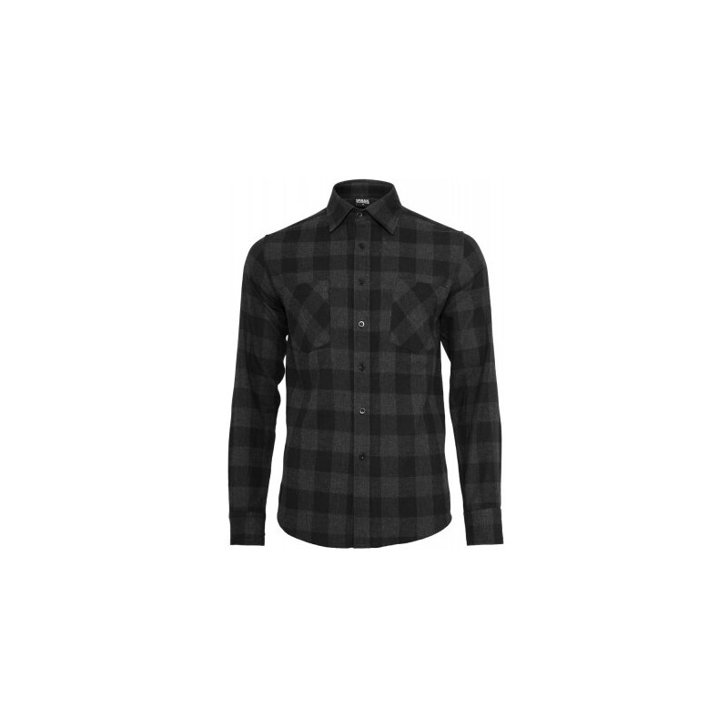 Urban Classics Checked Flanell Shirt černá / tmavě šedá M